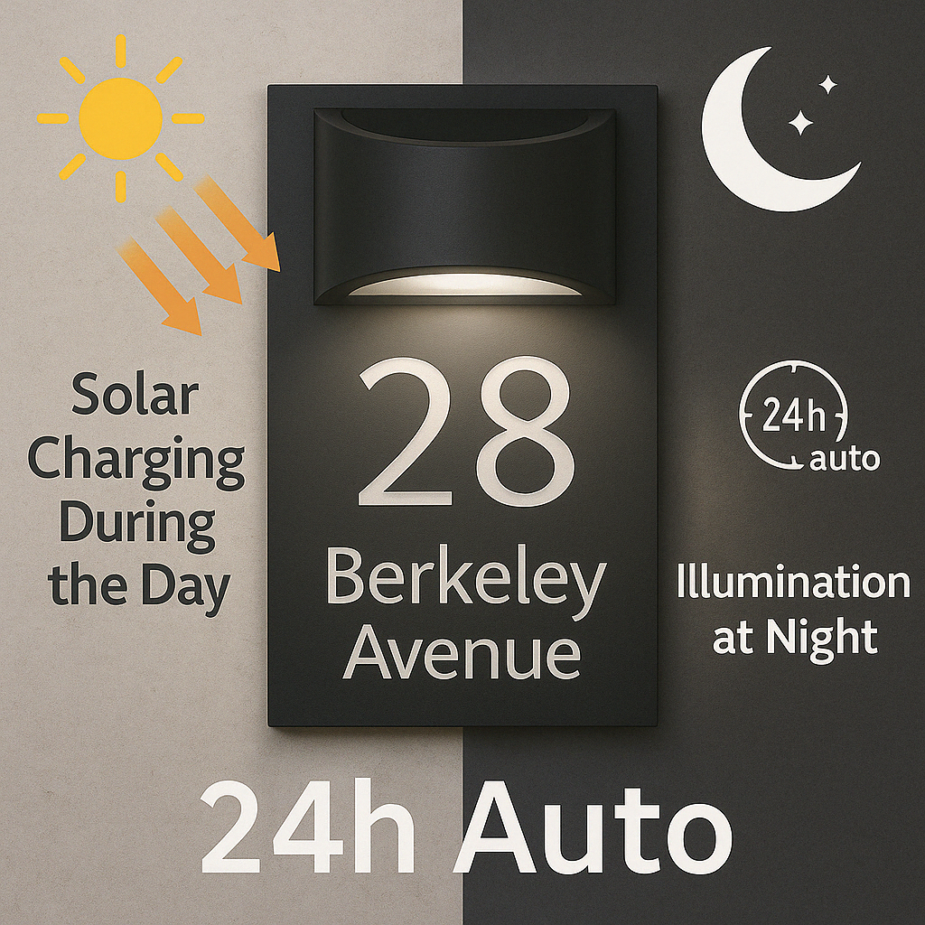 GlowSign™ - A Solar-Powered House Number That Makes Your Home Instantly Stand Out