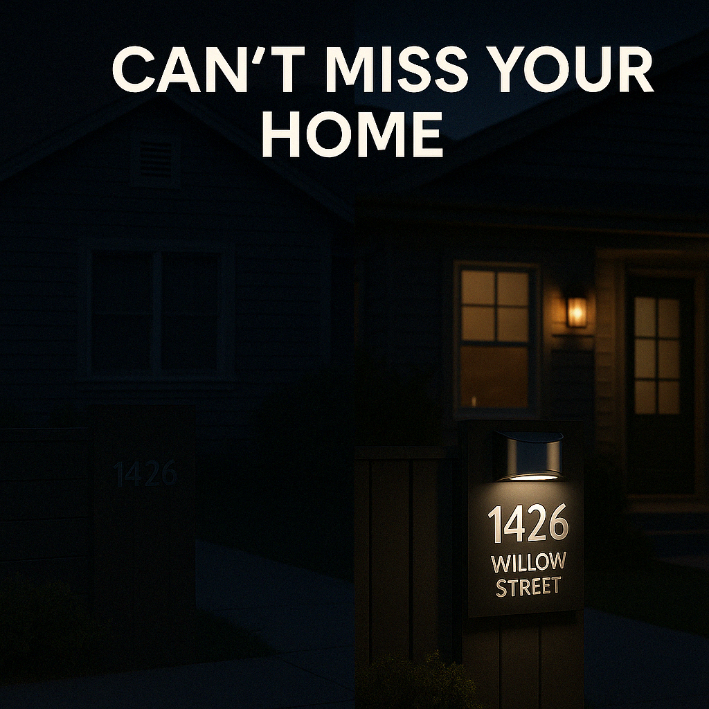 GlowSign™ - A Solar-Powered House Number That Makes Your Home Instantly Stand Out
