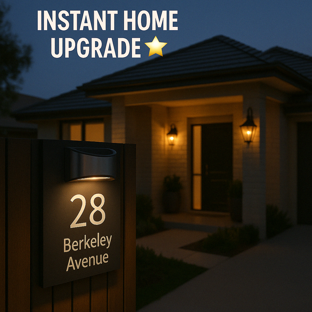 GlowSign™ - A Solar-Powered House Number That Makes Your Home Instantly Stand Out