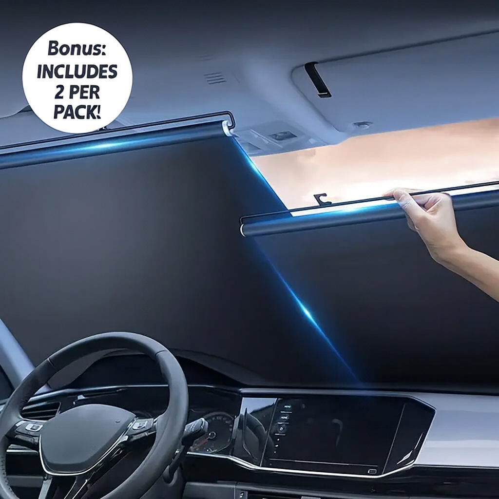 Slideshield™ - Retractable Car Sun Shade