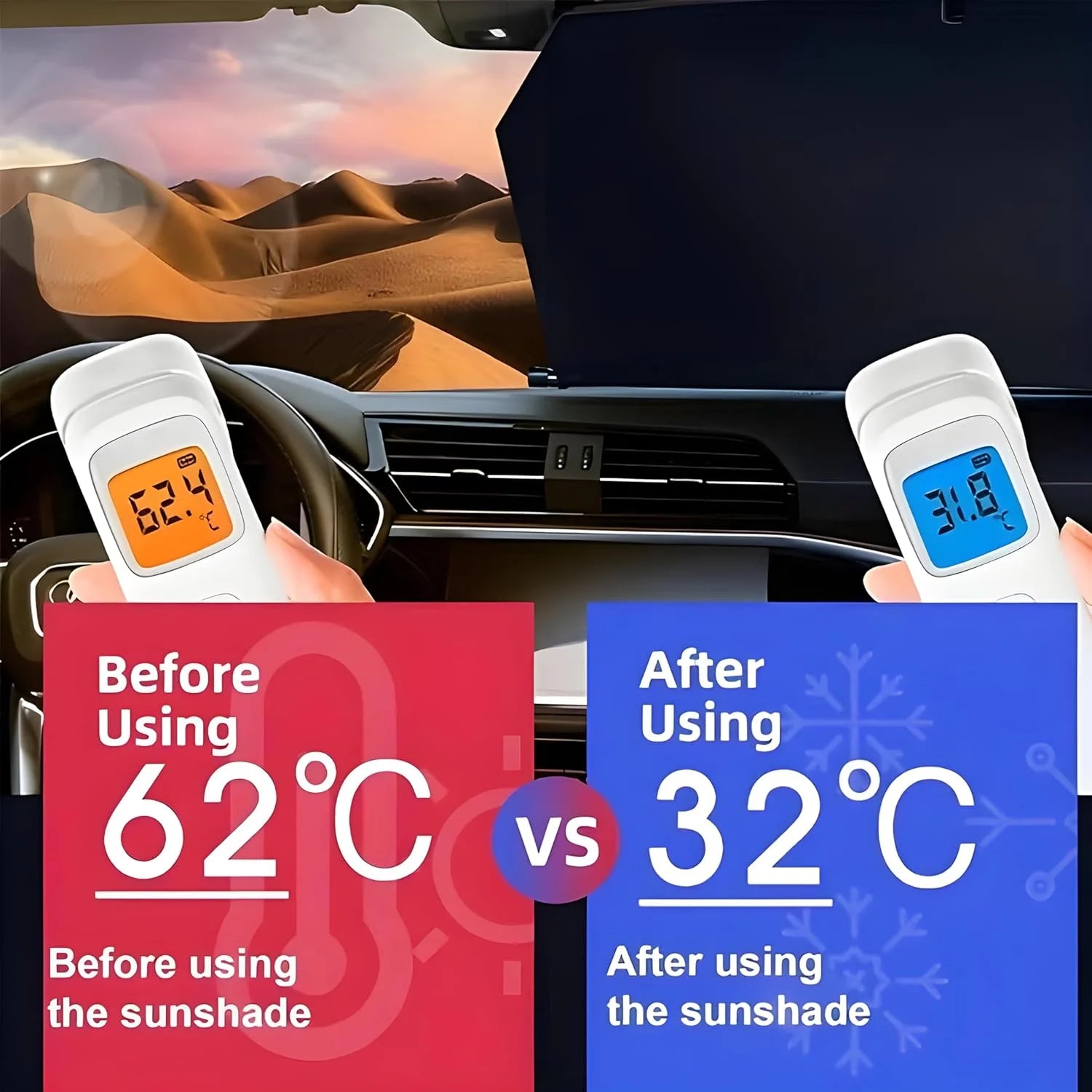 Slideshield™ - Retractable Car Sun Shade